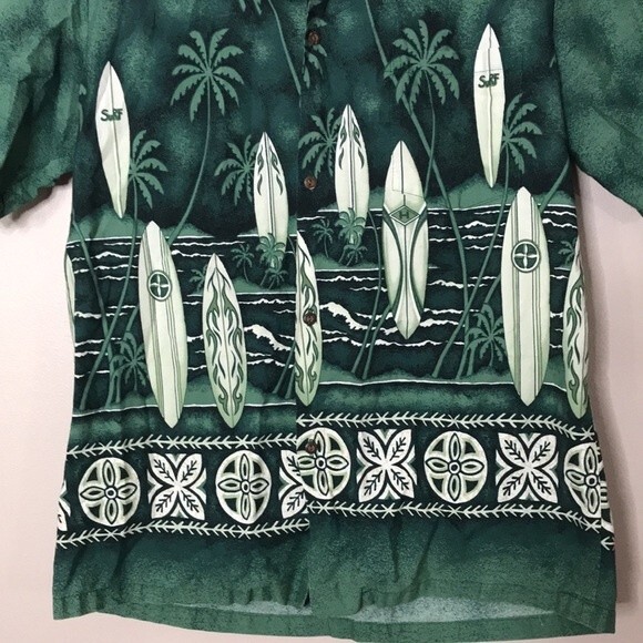 Vtg Winnie fashion Hawaiian 100% cotton button down shirt size XL men tropical - Picture 3 of 11